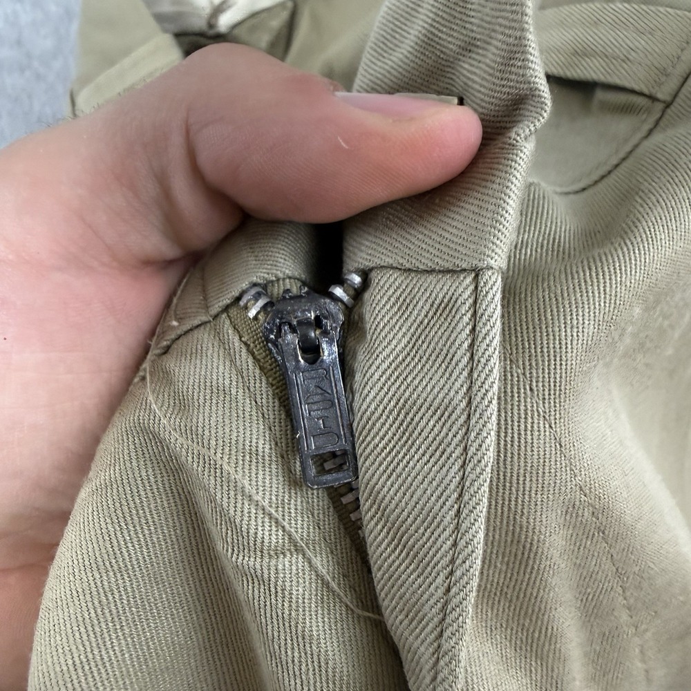 Vintage 60s US Military Officer Chino Pants Trousers Vietnam 32x30 Khaki Shade 1 - Picture 5 of 12
